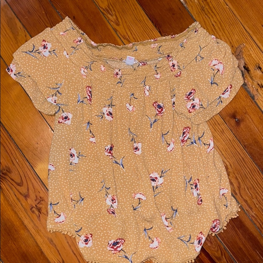 Floral off the shoulder top
